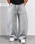 Grey Panelled Barrel Trackpant
