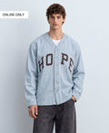 Blue Embroidered Denim Cardigan