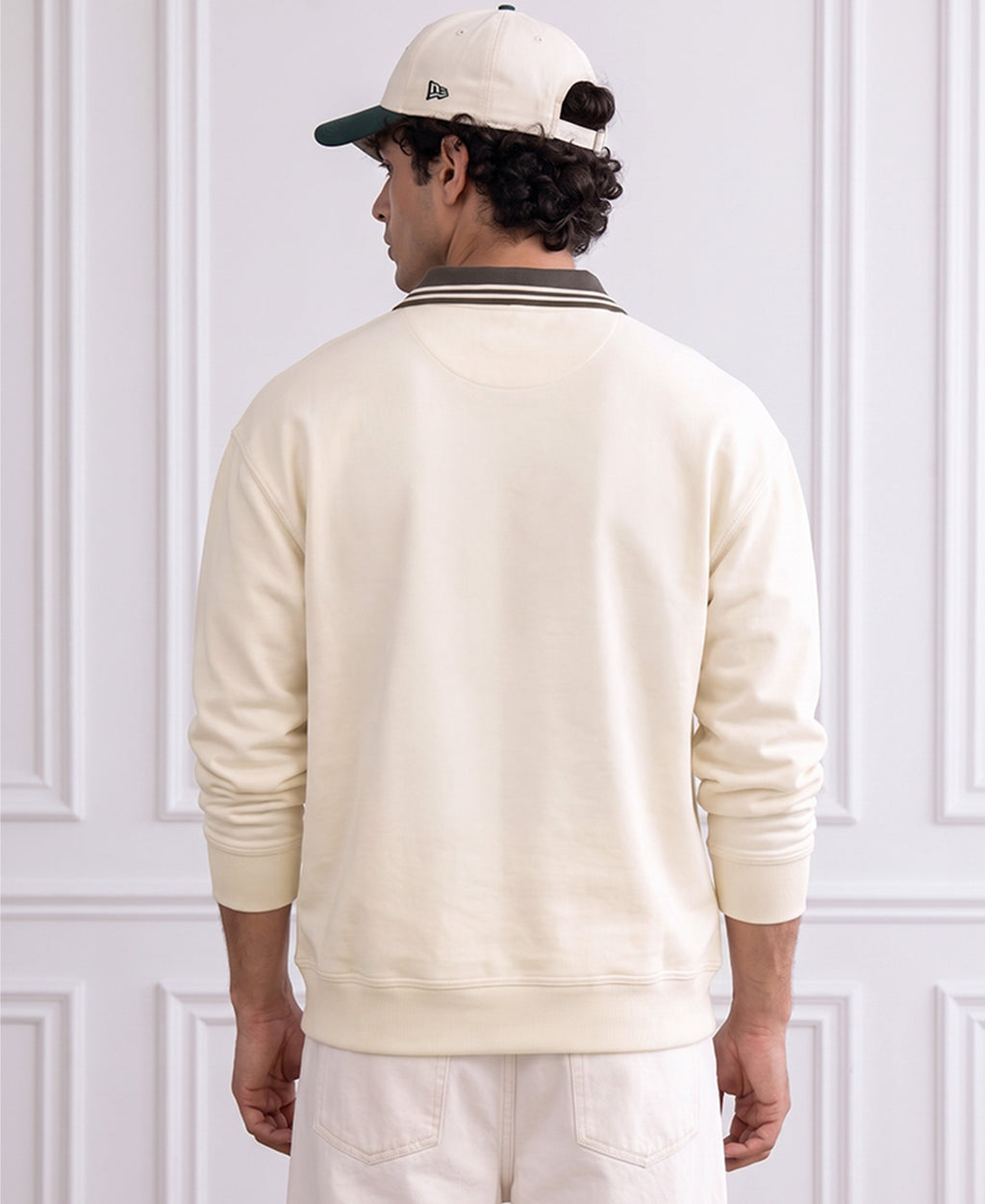 Off White Printed Polo T-Shirt