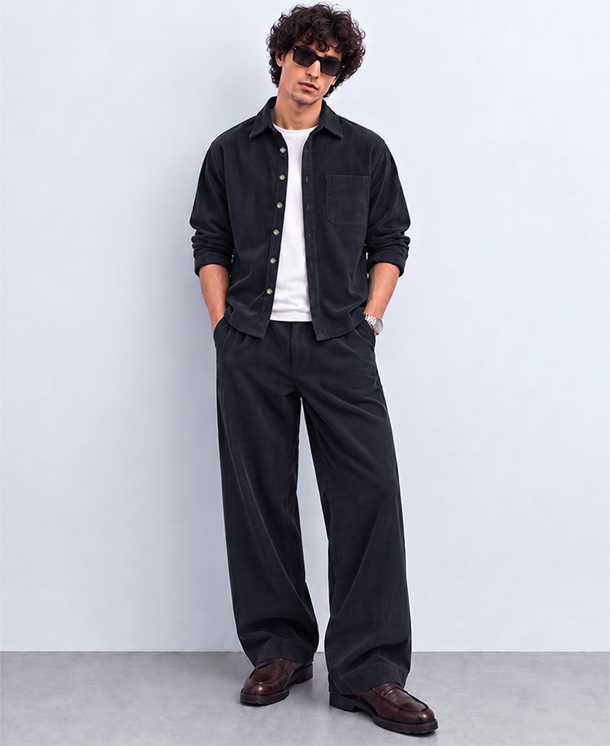 Navy Corduroy Cord Set