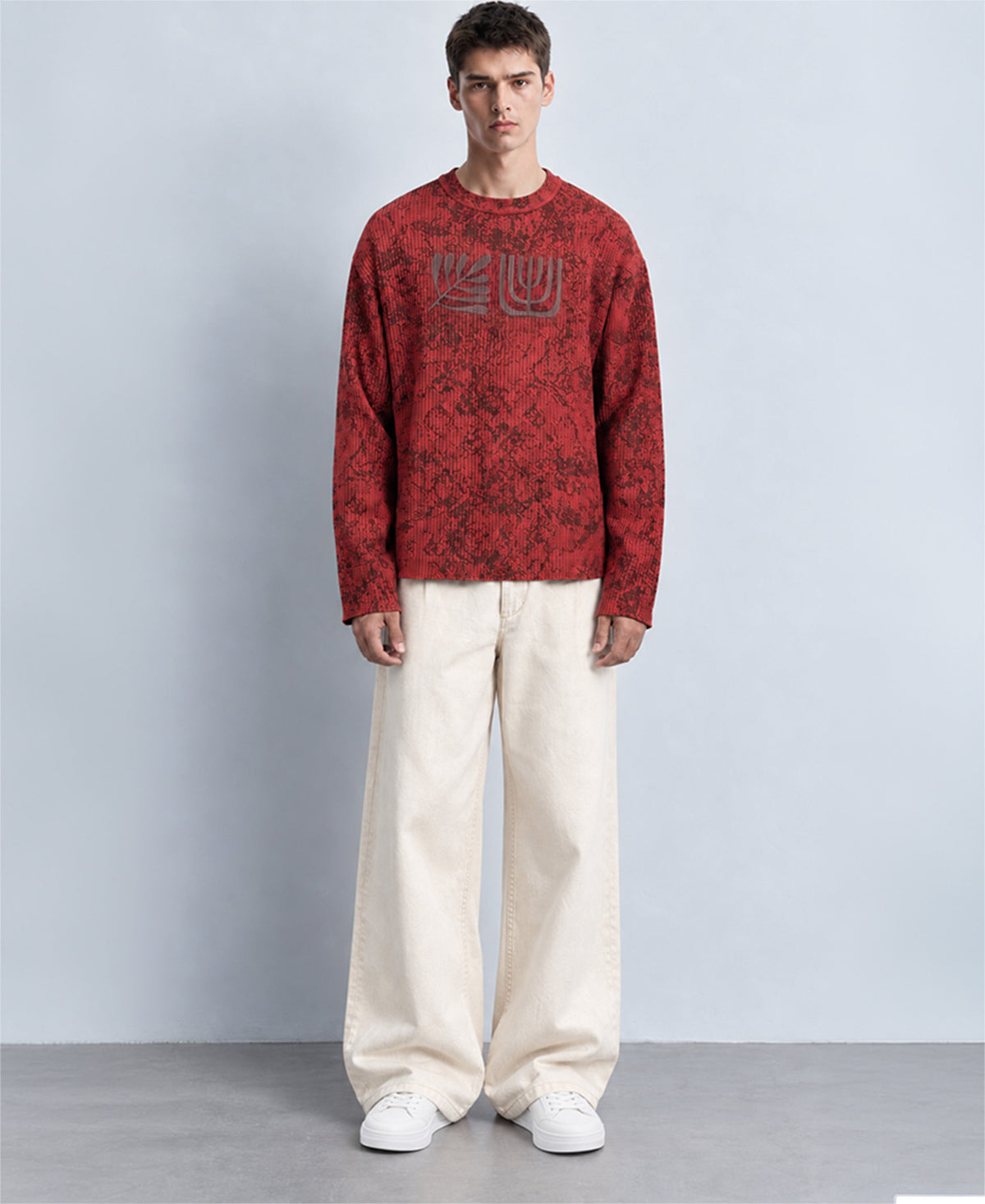 Brick Printed Structured T-Shirt