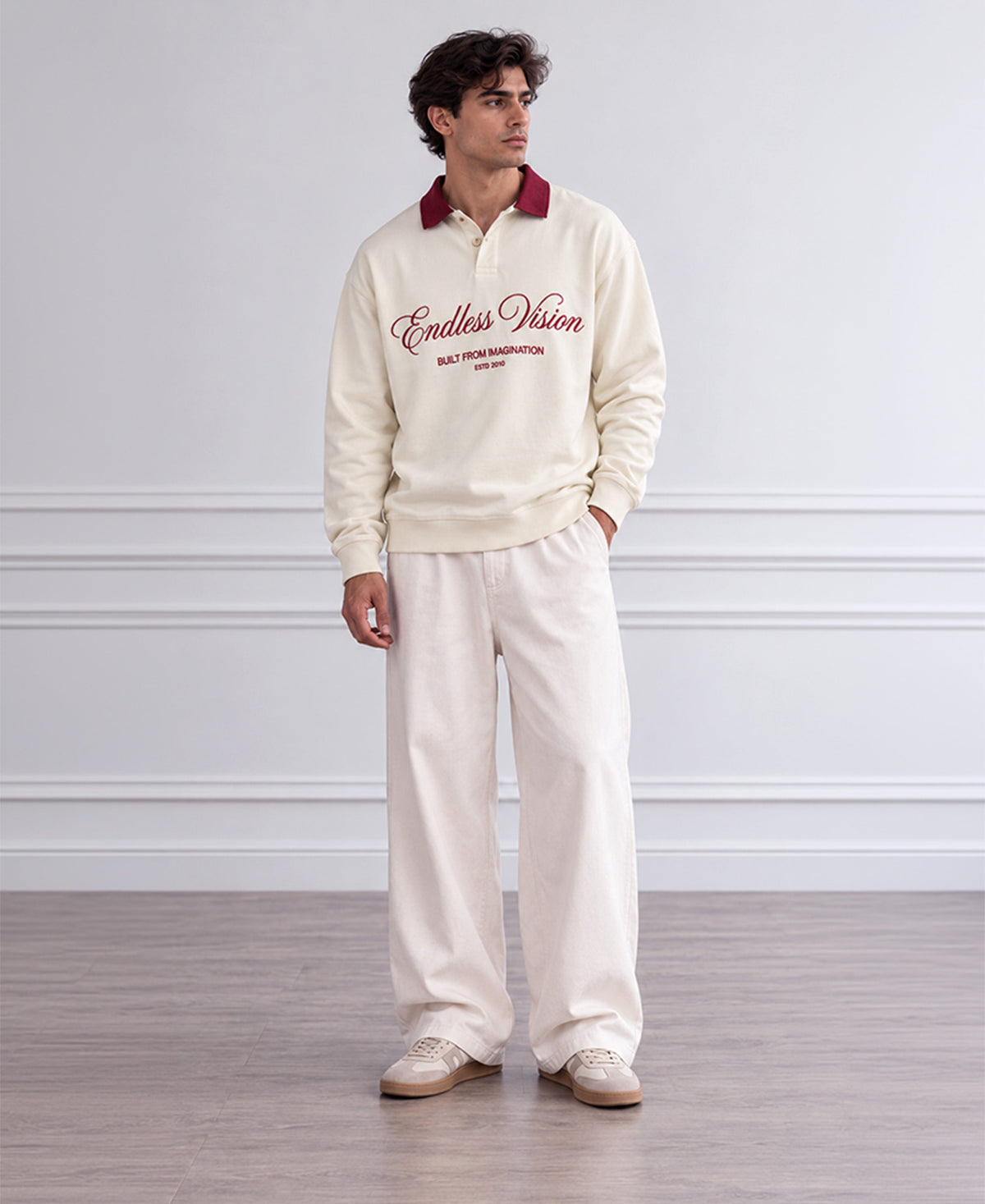 Off-White Embroidered Polo T-Shirt