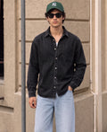 Black Washed Lightweight Denim Shirt