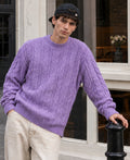 Lavender Cable Knit Sweater
