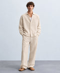 Natural Linen Blend Cord Set