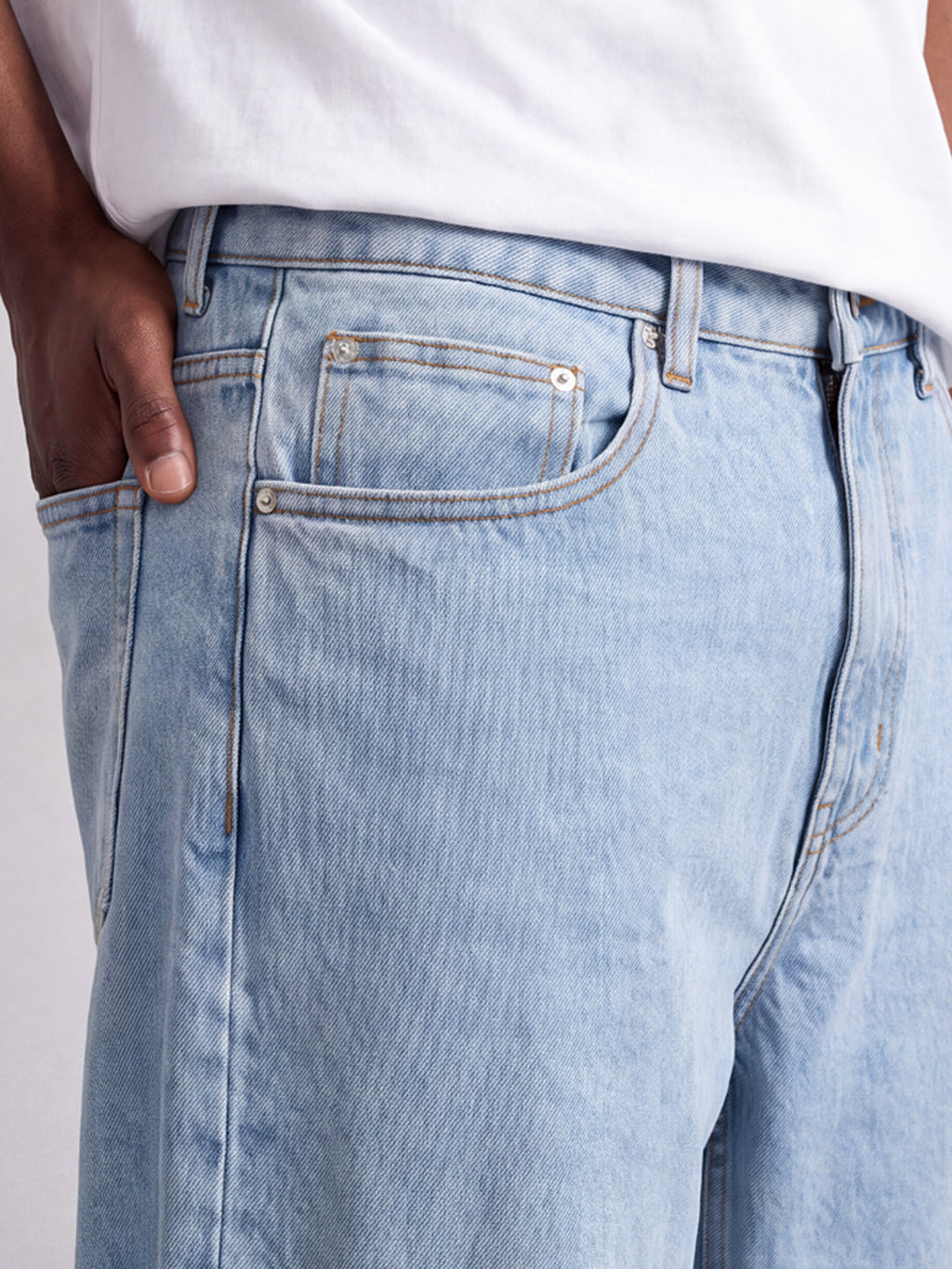 Blue Washed Baggy Fit Jeans