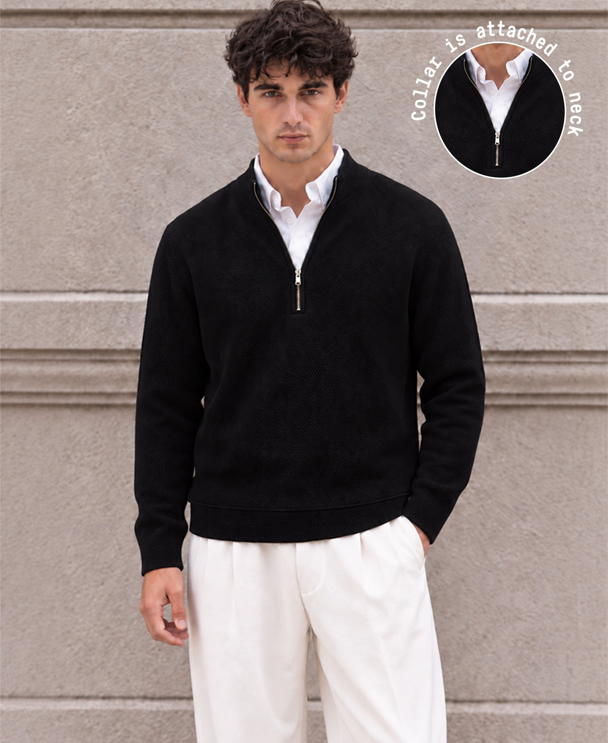 Black Double Collared Polo T-Shirt