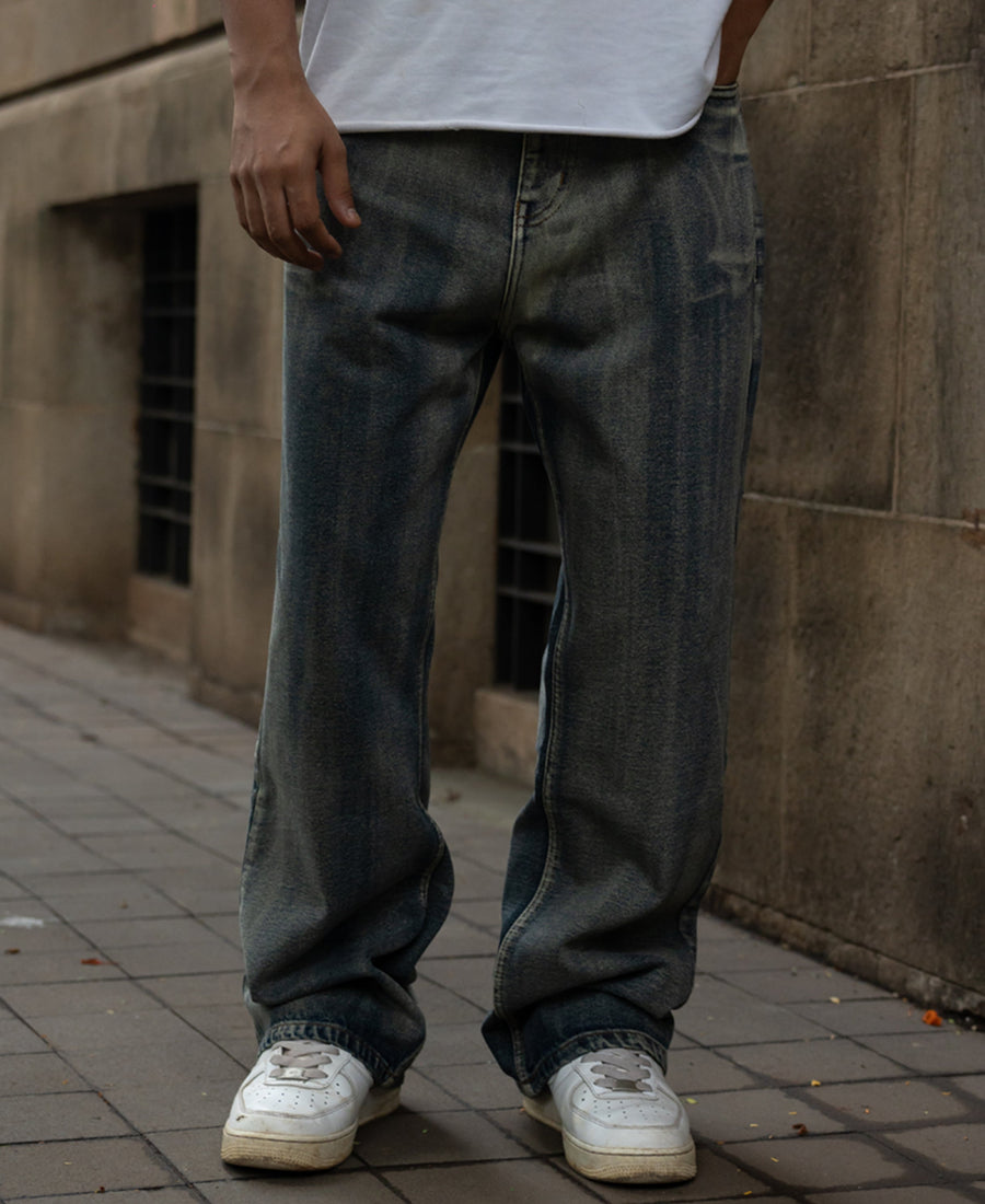 Blue Tinted Baggy Denim