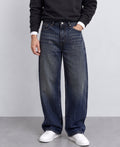 Mid Blue Washed Baggy Fit Jeans