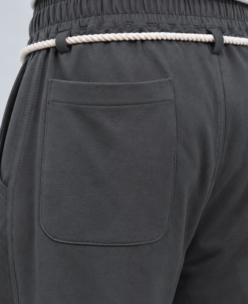Grey Panelled Barrel Fit Trackpants
