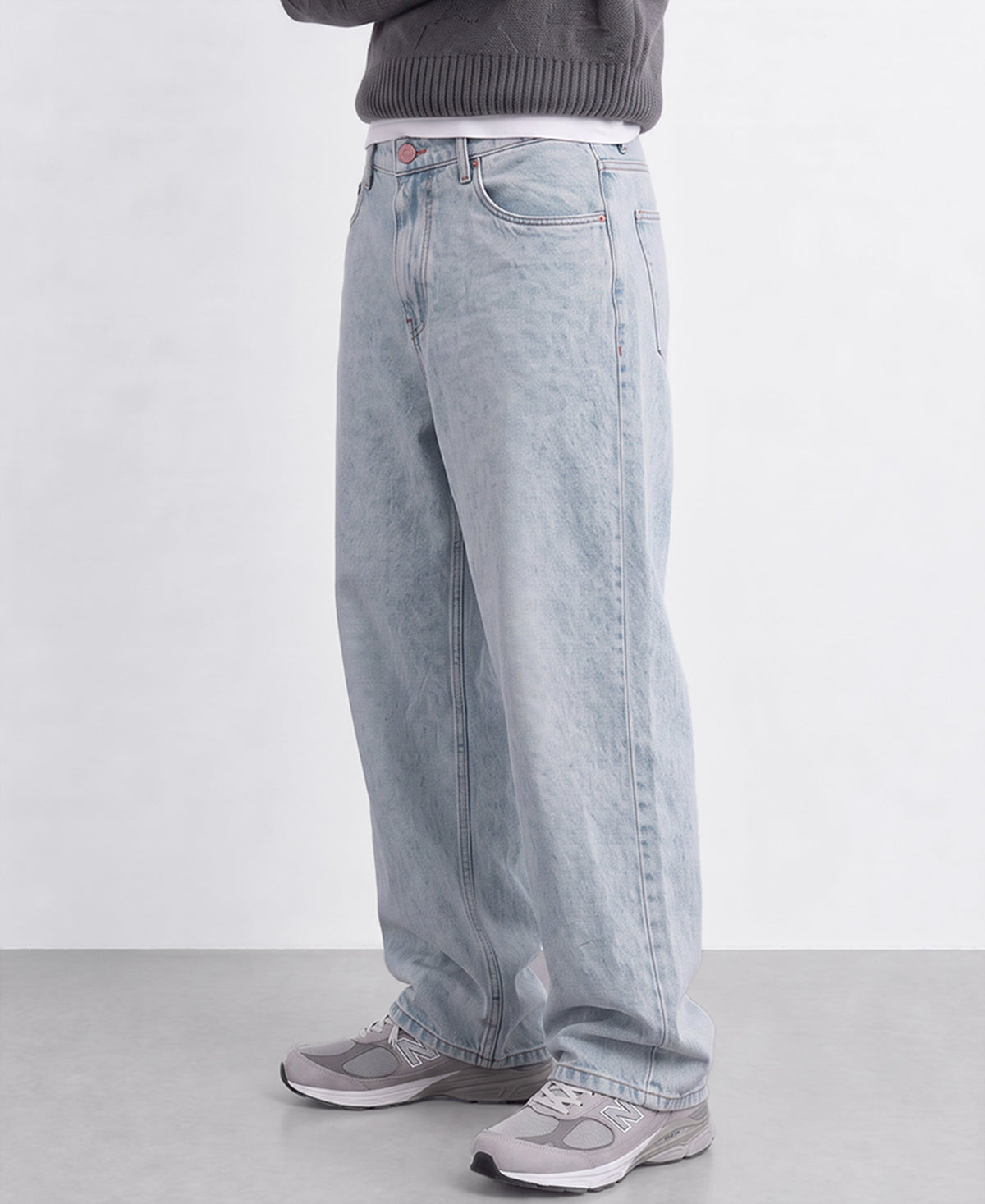 Blue Washed Baggy Jeans