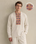 Natural Embroidered Kurta