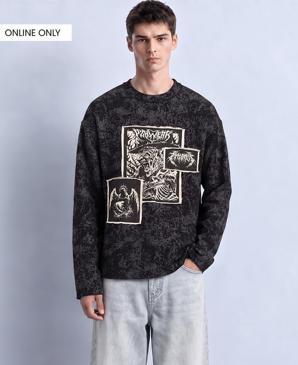Black Gothic Printed T-Shirt