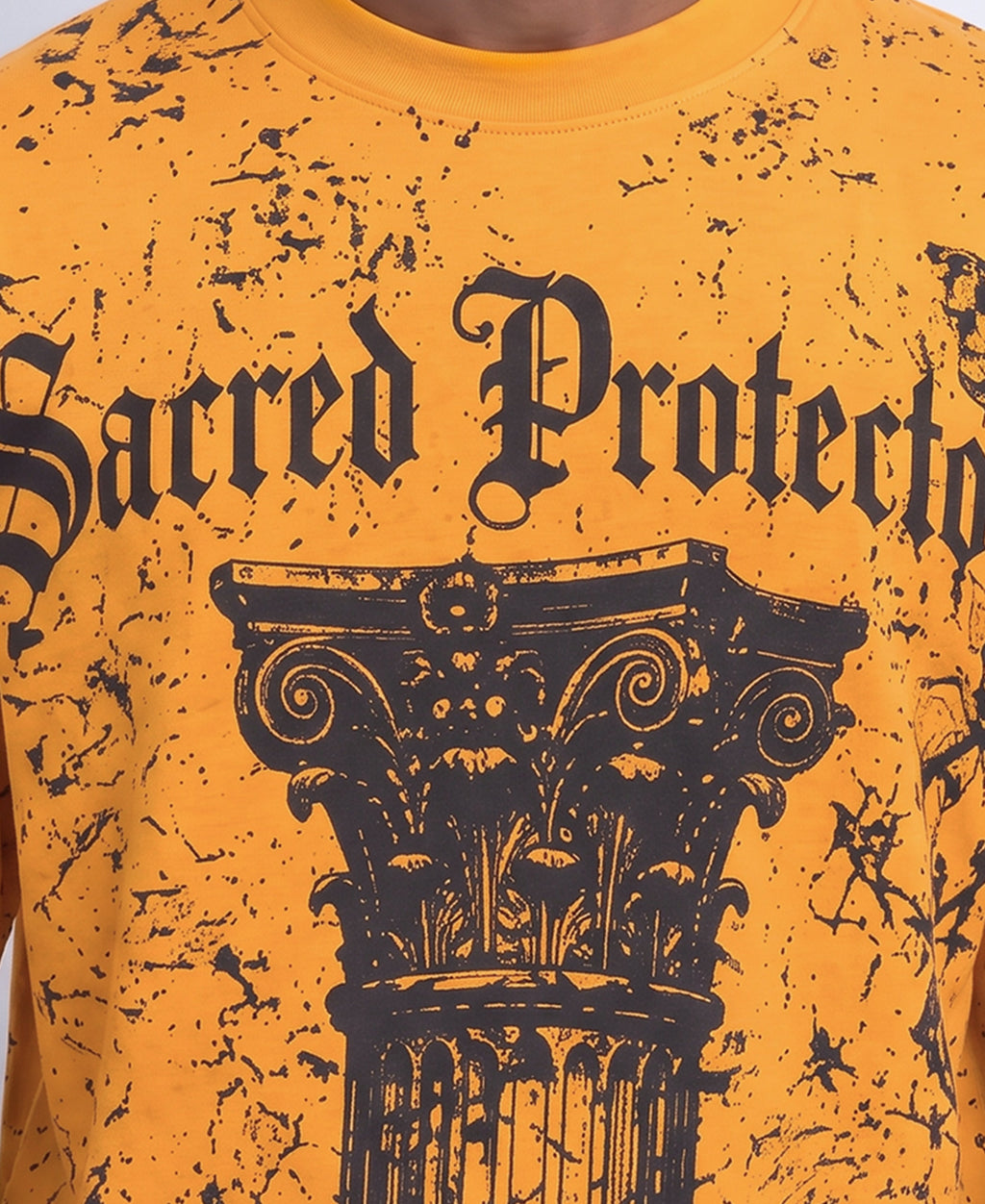 Yellow Roman Print T-Shirt