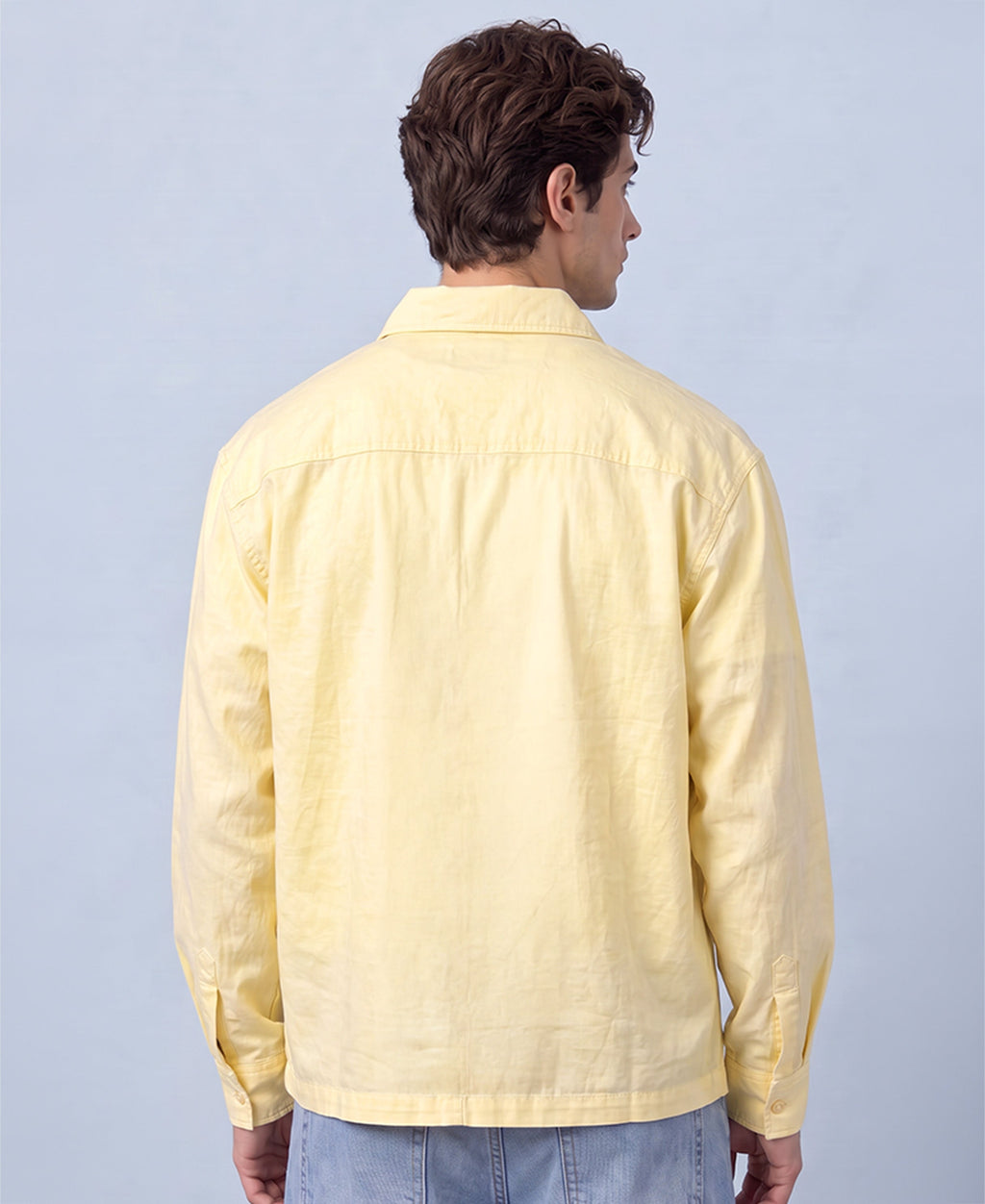 Butter Yellow Zipper Kurta Shirt