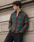 Pine Green Structured Checks Shirt