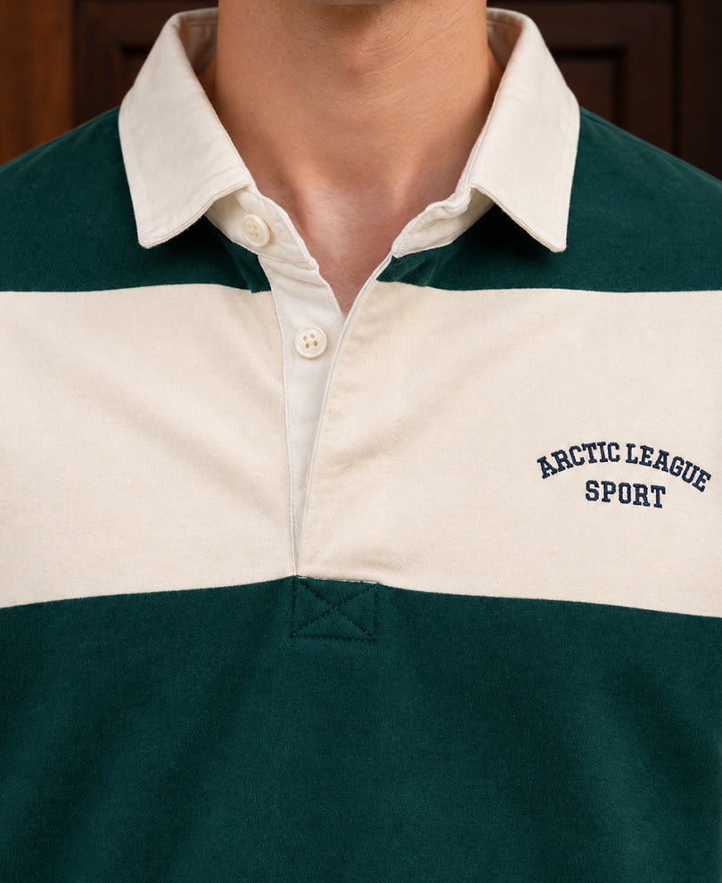 Pine Green Striped T-Shirt