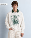 Cream Contrast Print Sweatshirt