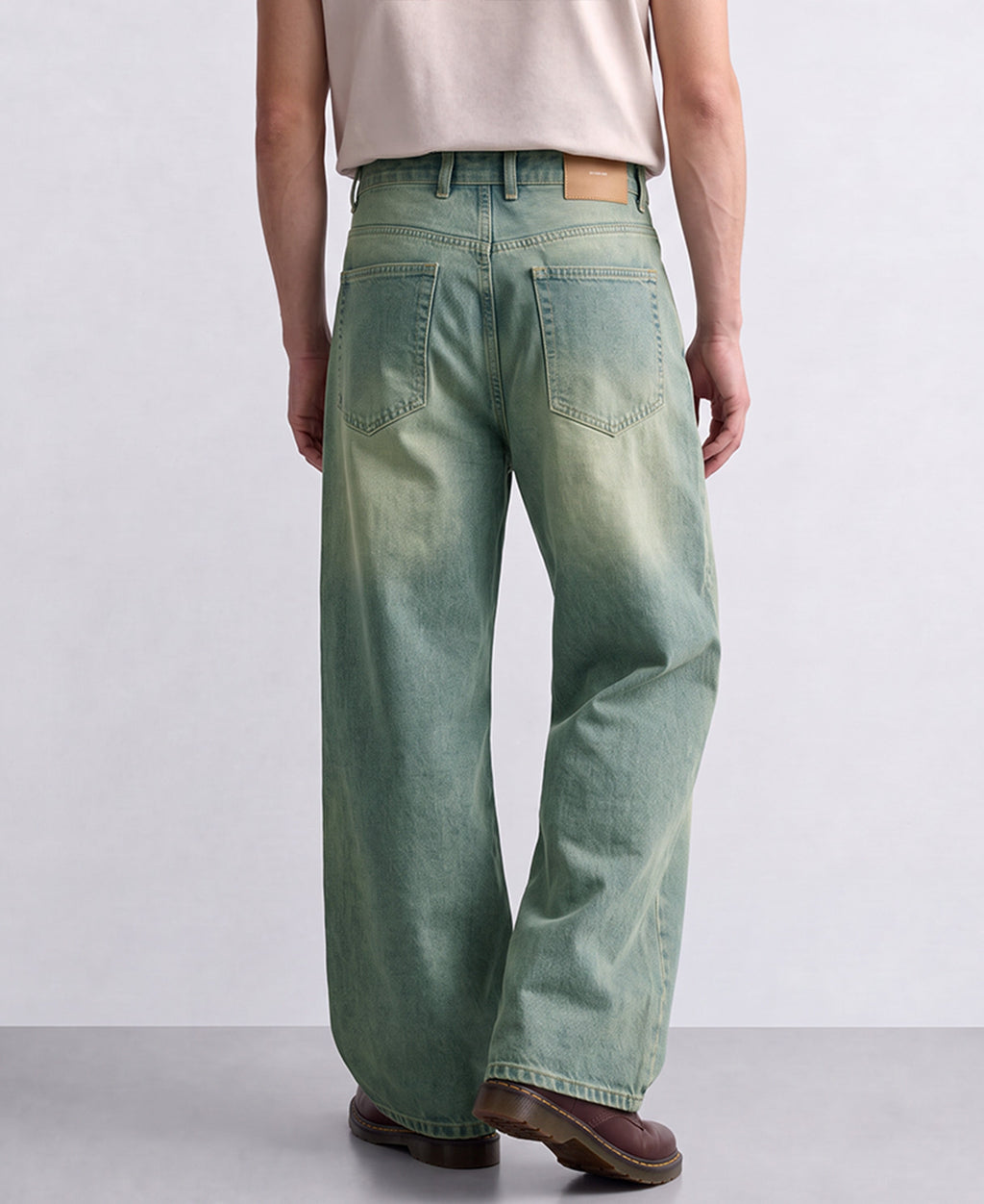 Tinted Blue Washed Baggy Jeans