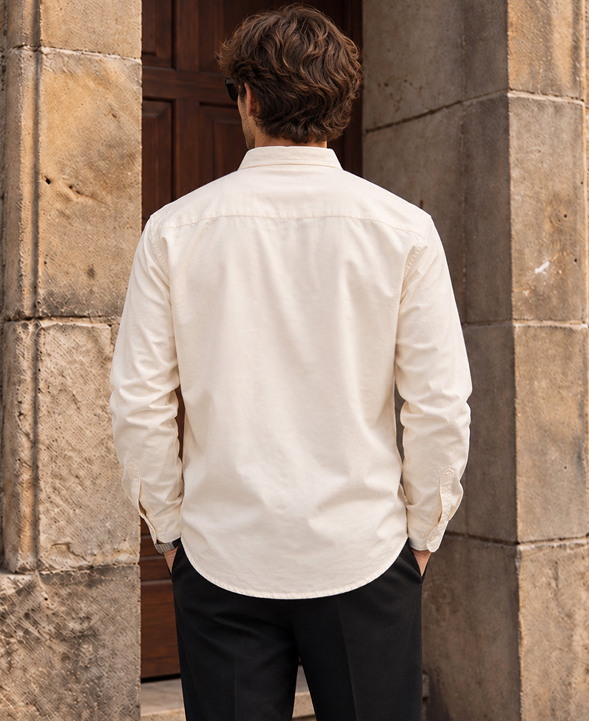 Cream Oxford Botton Down Shirt