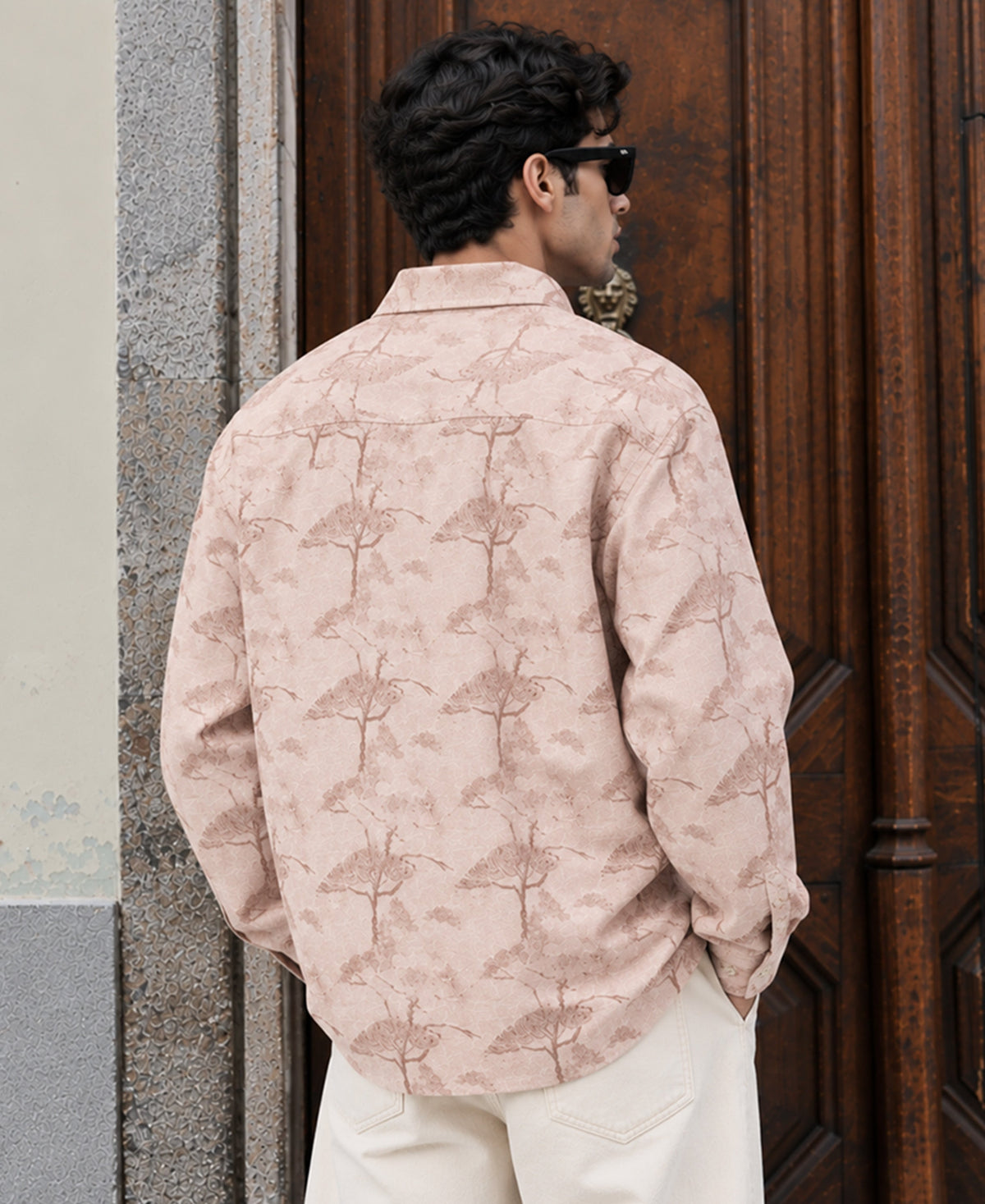 Beige Jacquard Shirt
