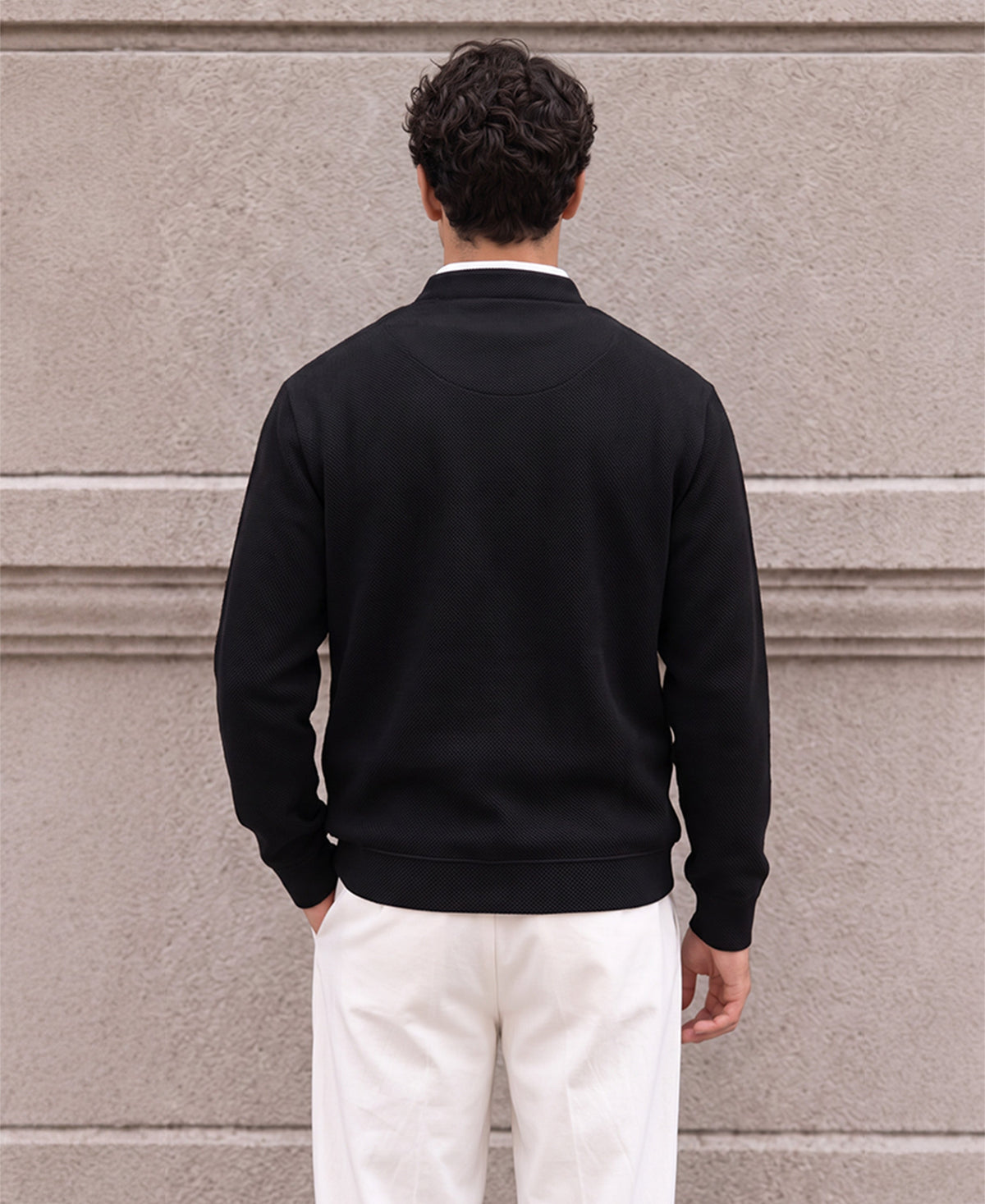 Black Double Collared Polo T-Shirt