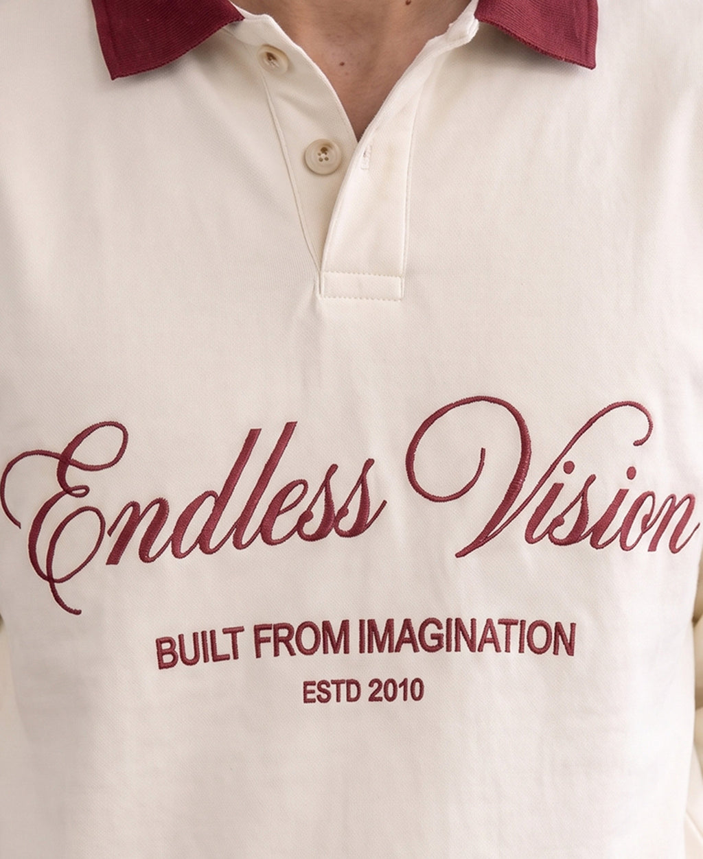 Off-White Embroidered Polo T-Shirt