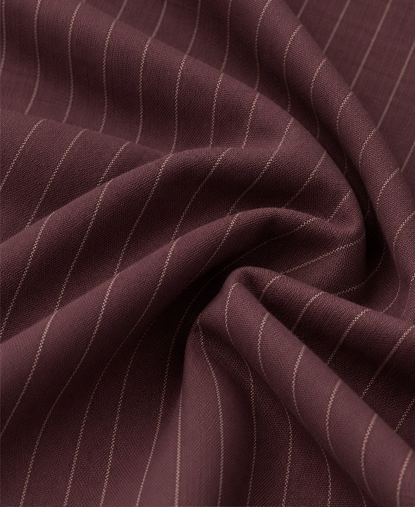 Dark Brown Cotton Oxford Stripe Shirt