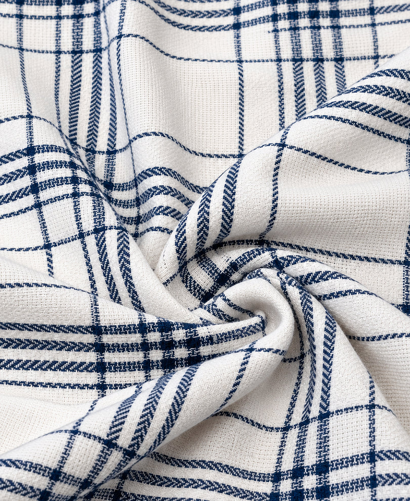 White Structured Checks Shirt