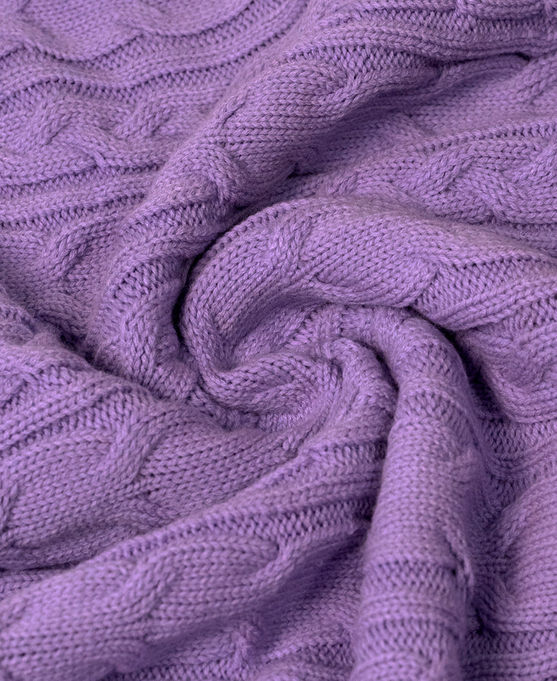 Lavender Cable Knit Sweater