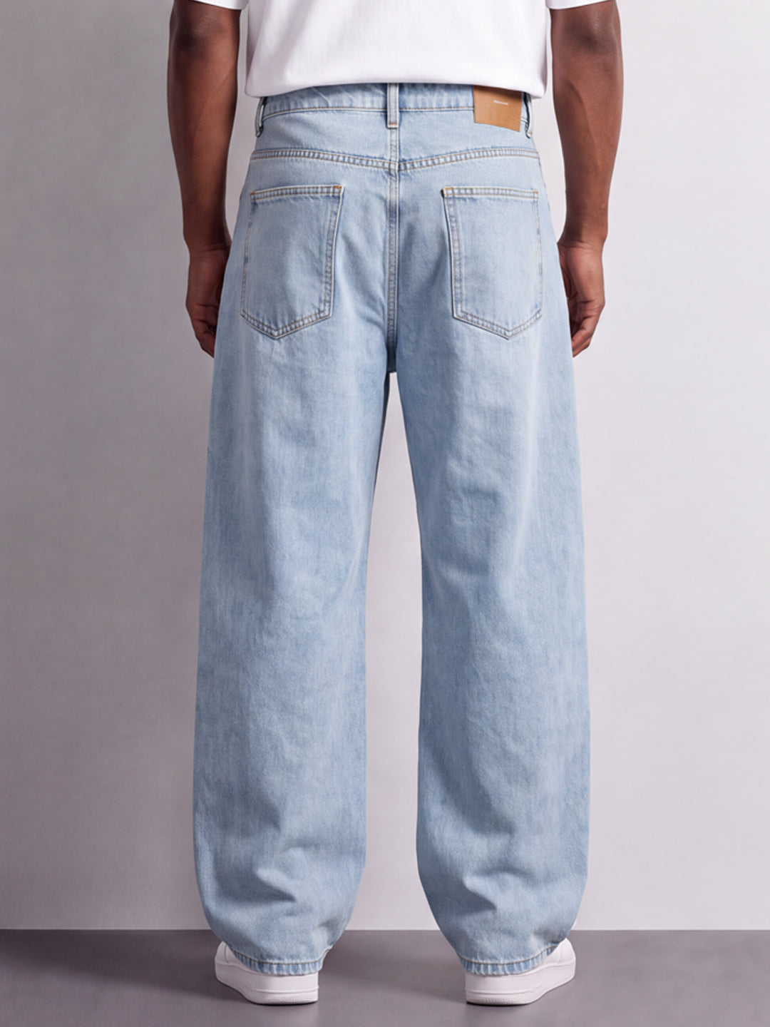 Blue Washed Baggy Fit Jeans