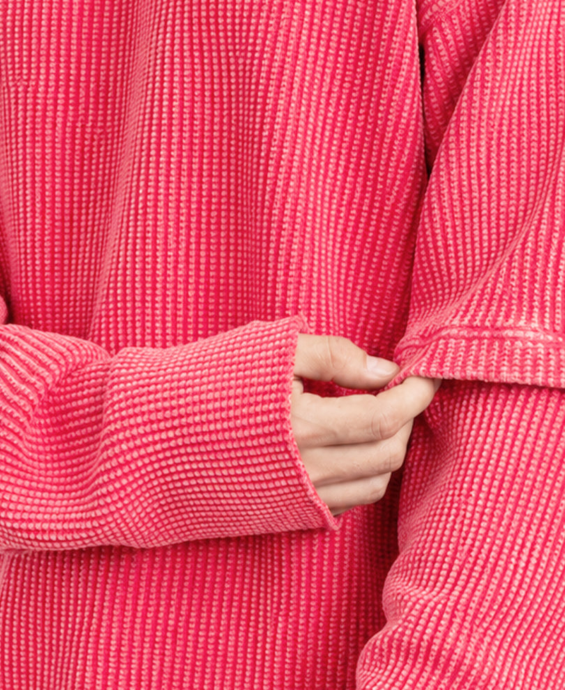 Coral Washed Structured T-Shirt