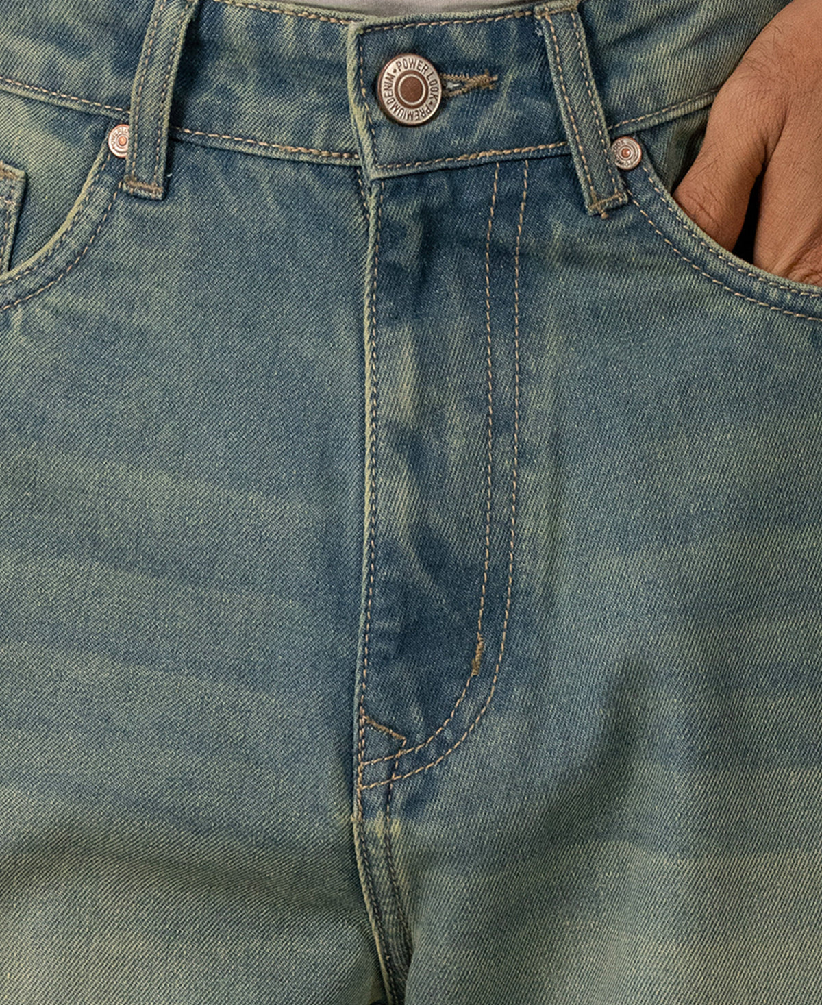 Tinted Blue Washed Baggy Jeans