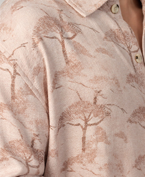 Beige Jacquard Shirt