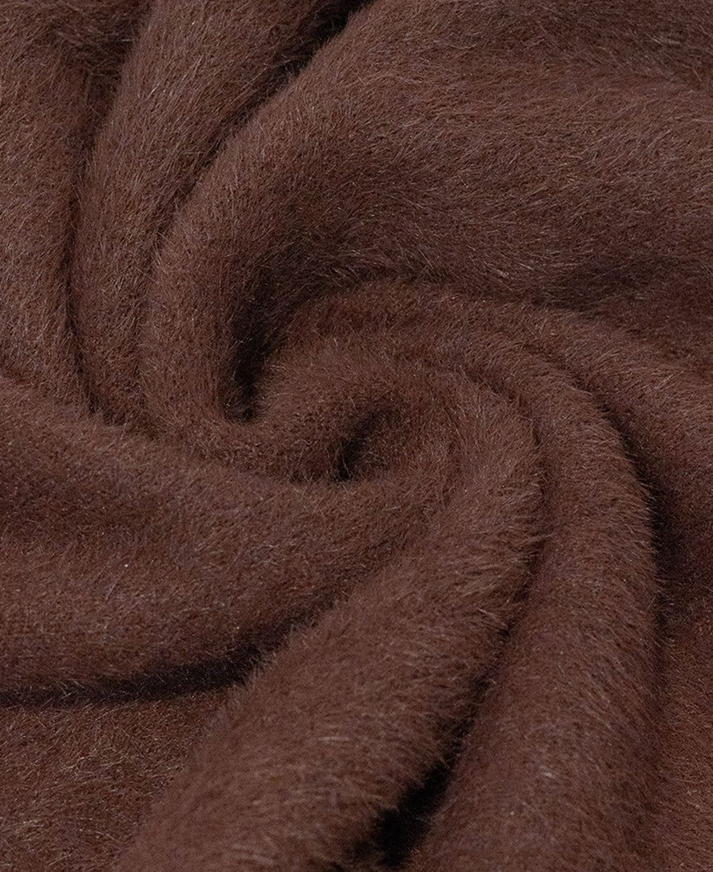 Brown Fuzzy Polo Neck Sweater