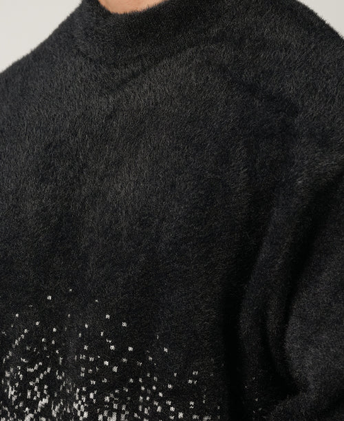 Black Ombre Jacquard Sweater