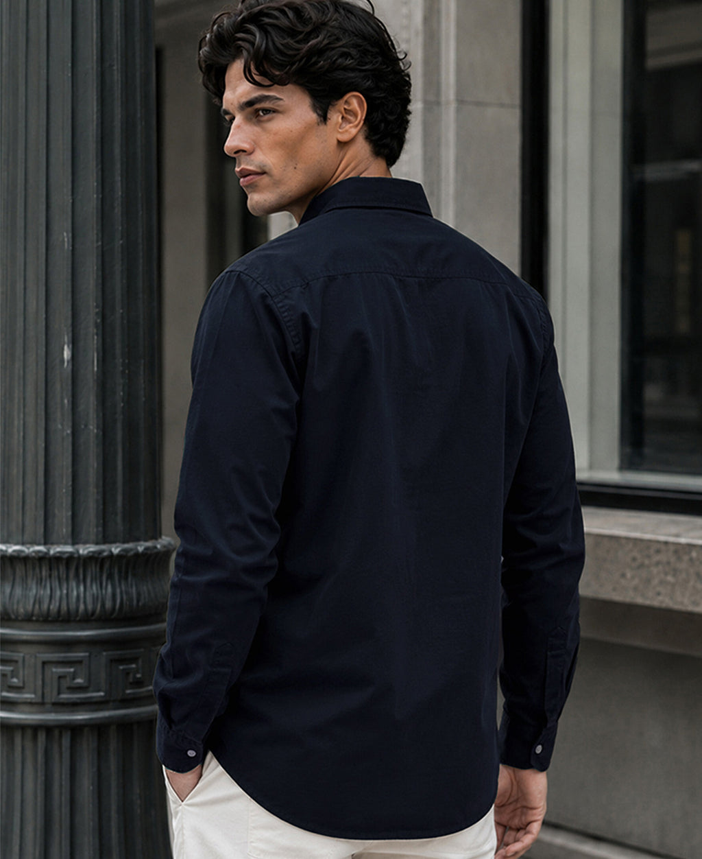 Navy Oxford Button Down Shirt