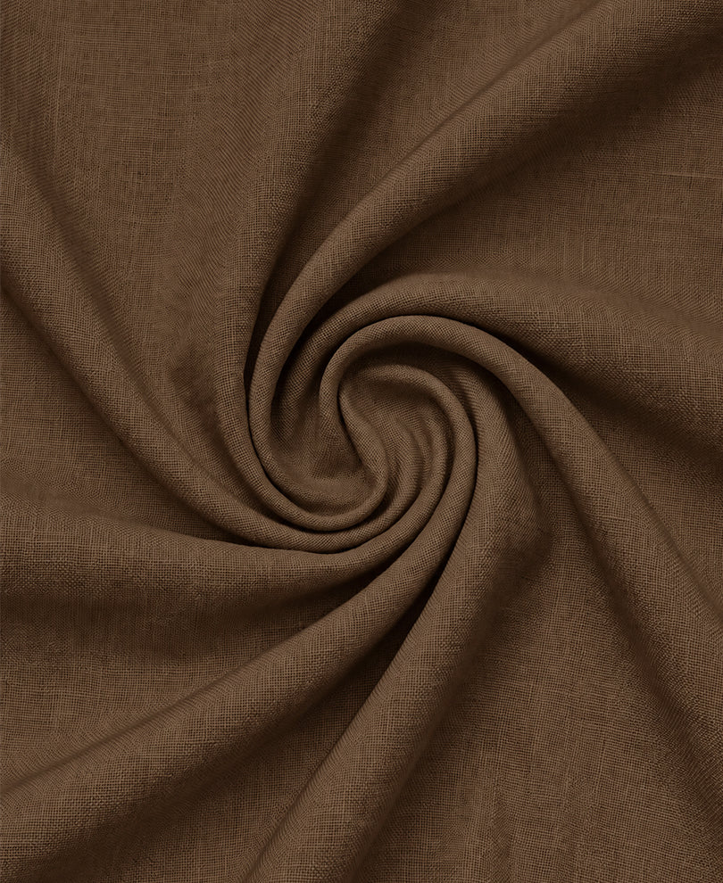 Brown 100% Linen Shirt