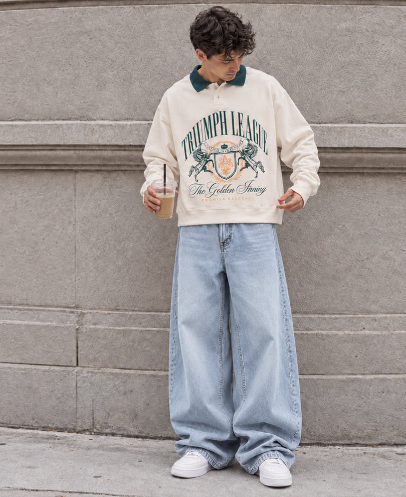 Cream Contrast Print T-Shirt