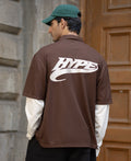 Brown Doctor Sleeve Jersey Shirt