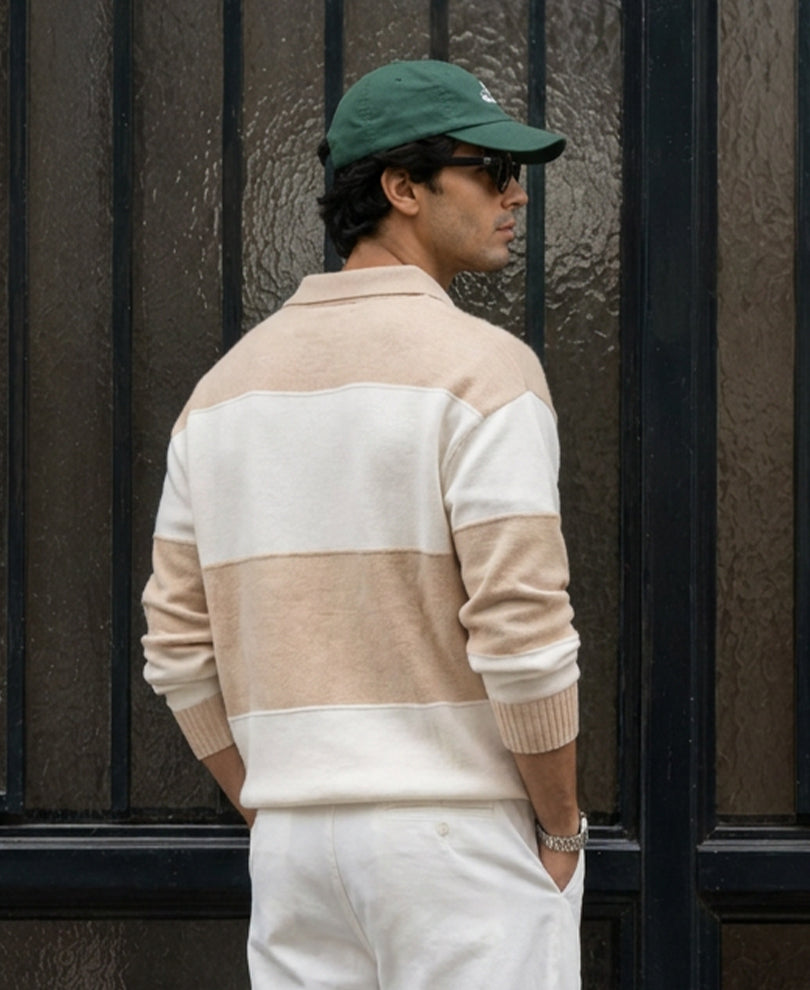 Light Beige Stripe Sweater
