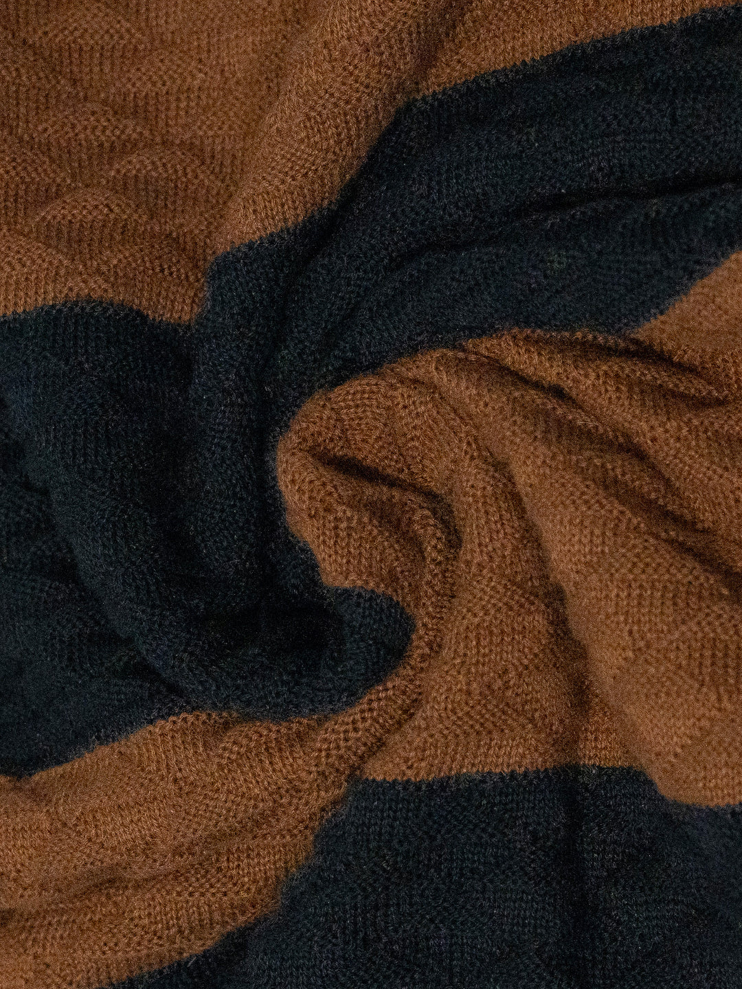 Black & Brown Knitted Stripe T-Shirt 100% Cotton