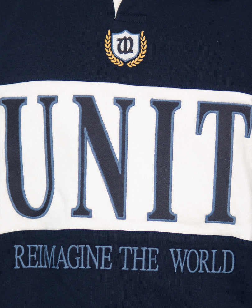 Navy Embroidered Boxy T-Shirt 100% Cotton