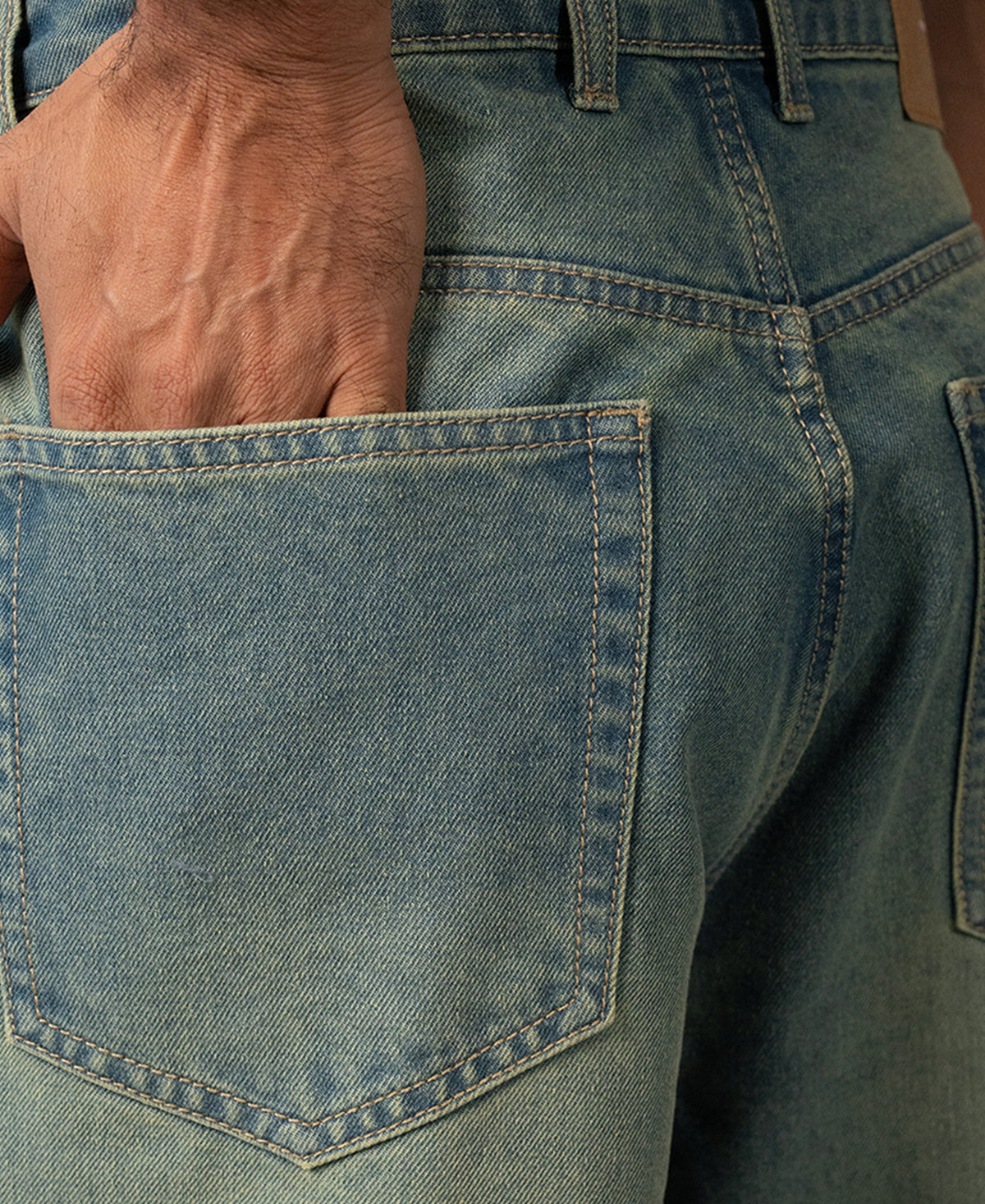 Tinted Blue Washed Baggy Jeans