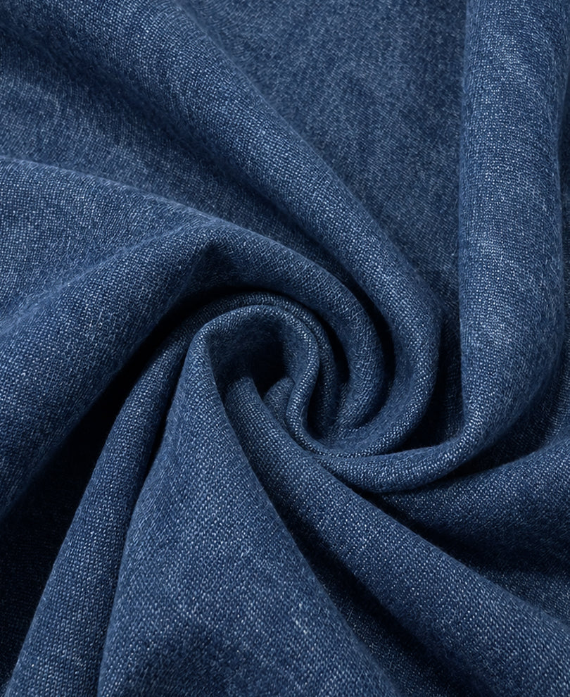 Mid Blue Denim Kurta Shirt