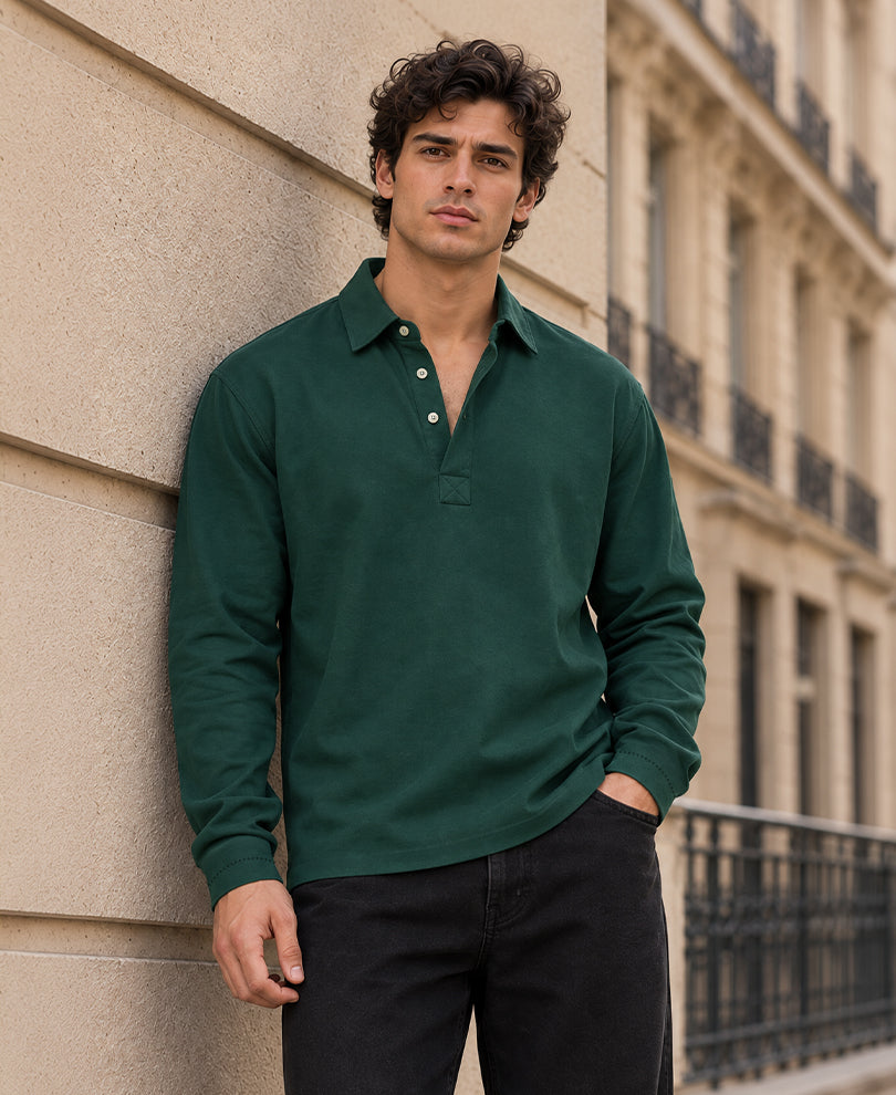 Pine Green Structured Kurta Shirt