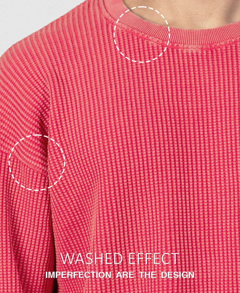 Coral Washed Structured T-Shirt