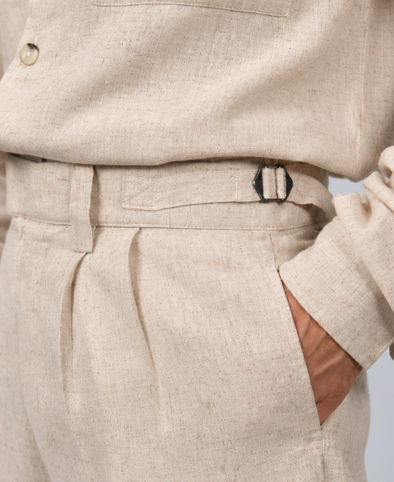 Natural Linen Blend Cord Set