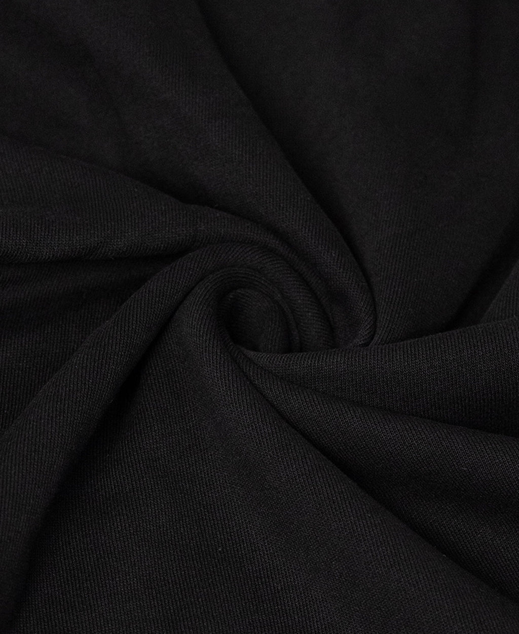 Black Printed Zipper T-Shirt