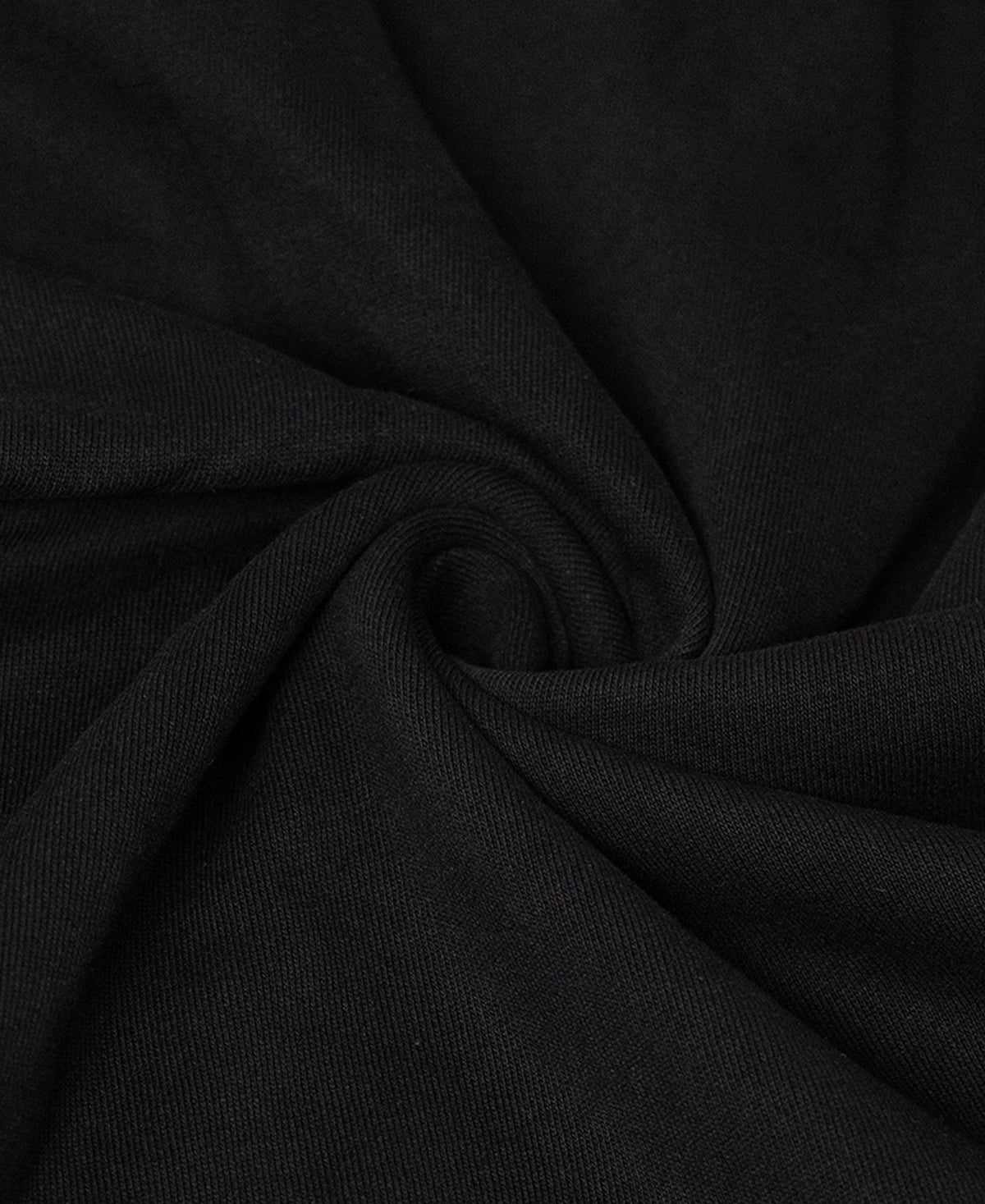 Black Printed Zipper T-Shirt